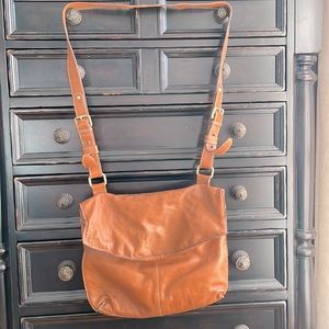 Leather Avorio Italy x-body satchel